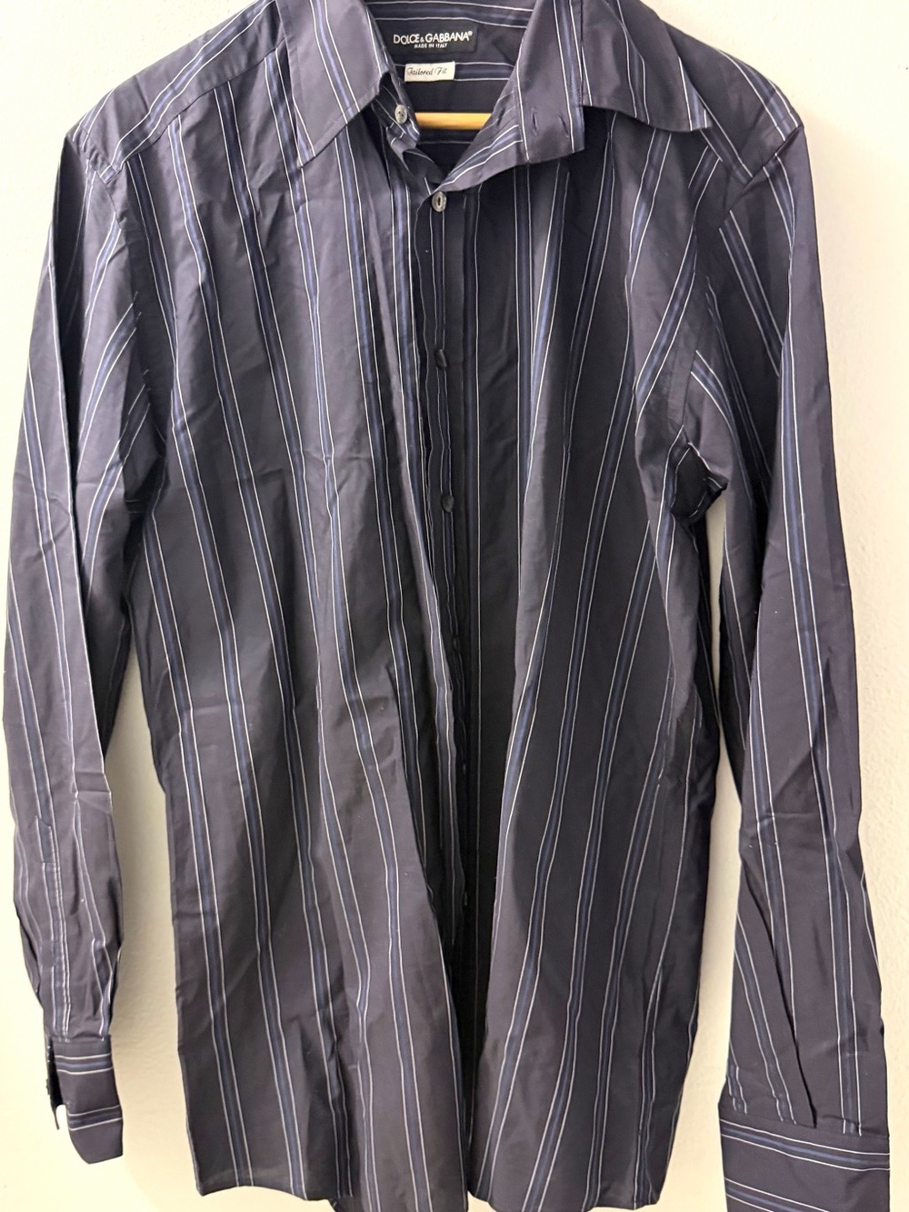 Dolce & Gabbana Navy and White Pinstripe dress shirt